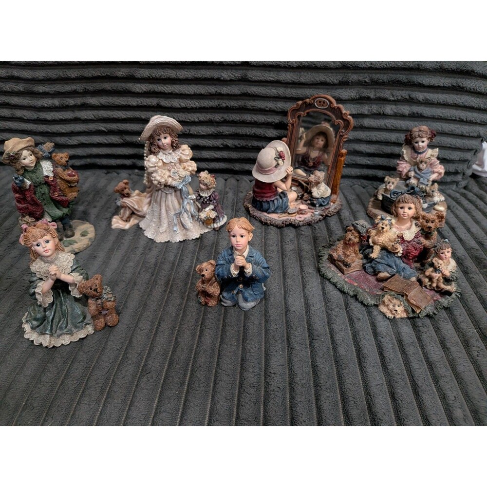 Vintage Boyds Collection Yesterday's Child Resin Figurines - 7 Piece Lot